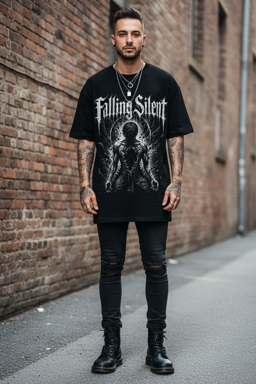 Falling Silent Oversized Shirt – Lifestyle Streetwear