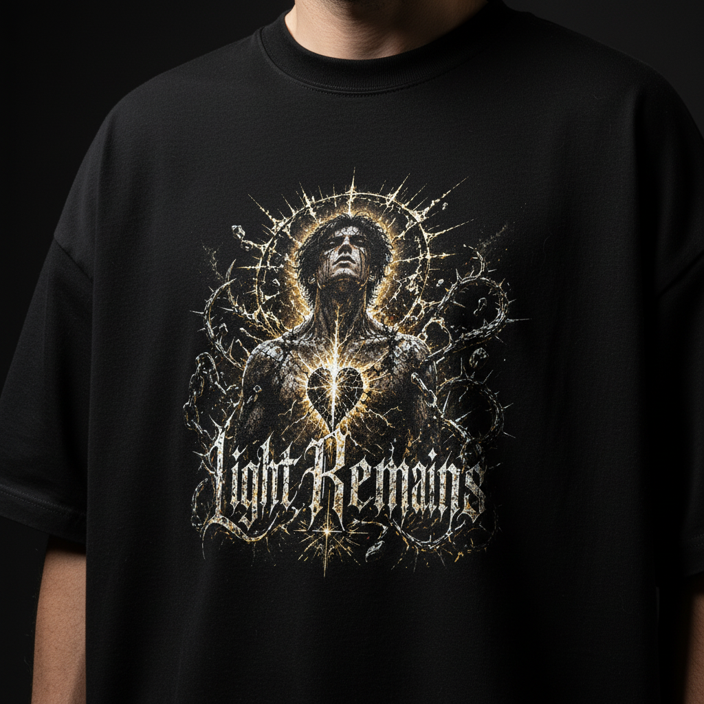 Light Remains Oversized Shirt – Print Detail