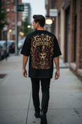 The Grand Grotesque Backprint – Oversized Shirt Lifestyle