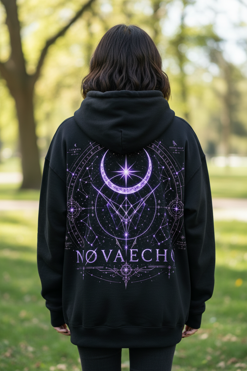 NOVAECHO Backprint Oversized Hoodie - Rückansicht