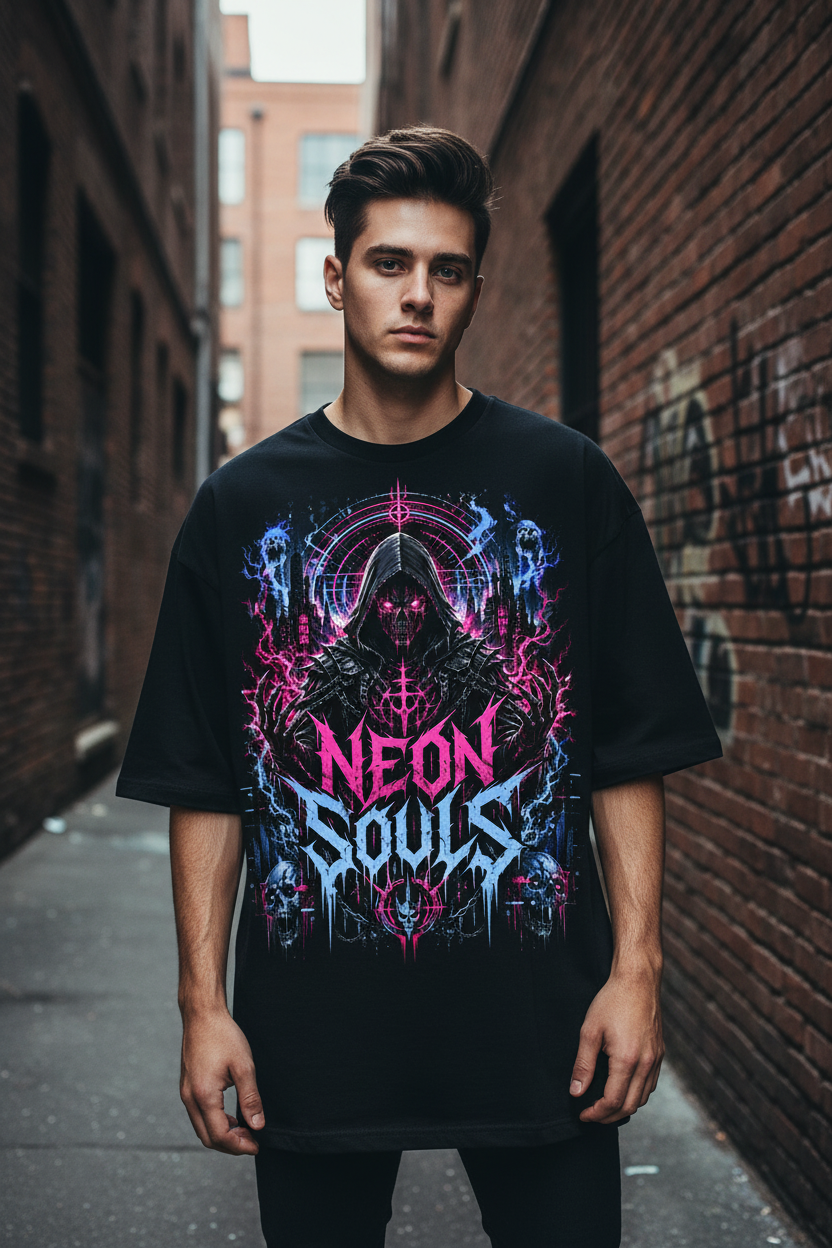 Neon Souls Oversized Shirt – Lifestyle