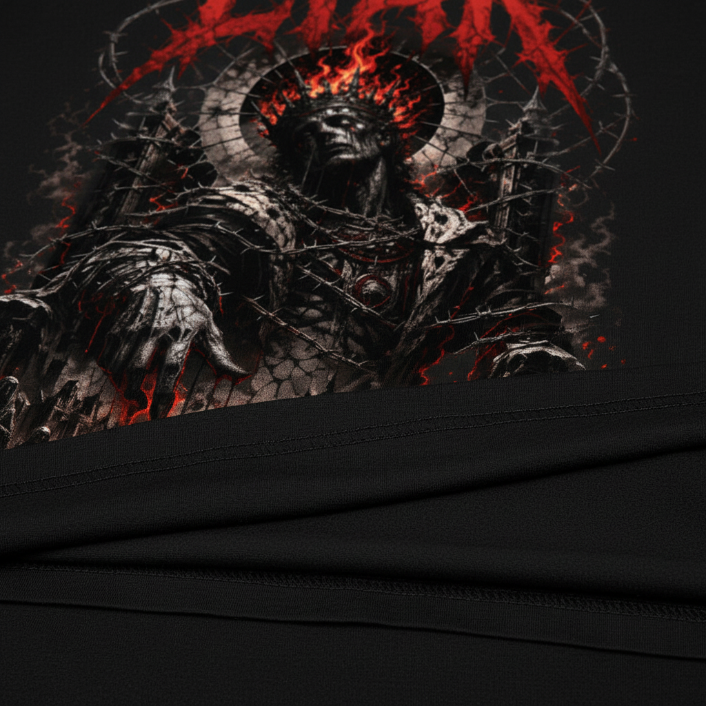 Liar Oversized Shirt Print Detail 240gsm Baumwolle Stofftextur